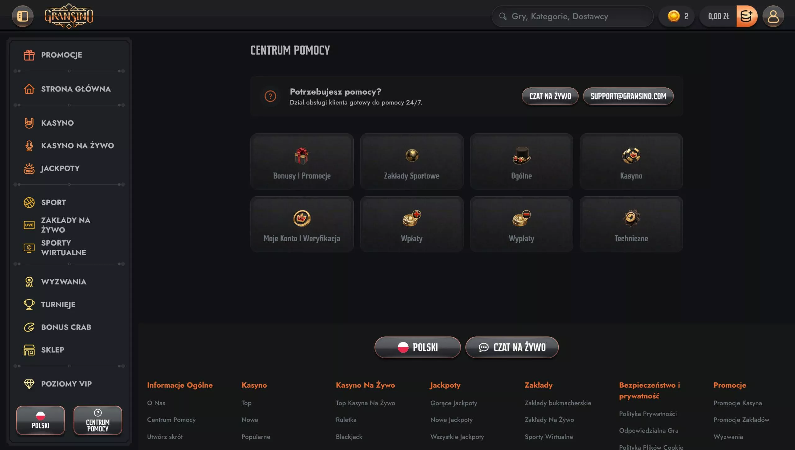 ZACZNIJ TERAZ: logowanie Gransino | Gransino | 2026 | 9